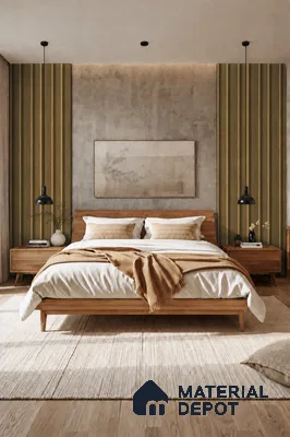 Spiced Walnut 10 ft x 0.89 ft (3060x270 mm) Wave Design Interior & Exterior Wall & Ceiling Panel - 16 mm | Suitable for Balcony, Facade & Open Area | Width is Subjected to 5% Variation