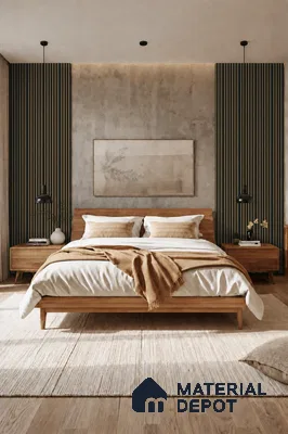 Spiced Walnut 10 ft x 0.89 ft (3060x270 mm) Stripes Dual Tone Design Interior & Exterior Wall & Ceiling Panel - 20 mm | Suitable for Balcony, Facade & Open Area | Width is Subjected to 5% Variation
