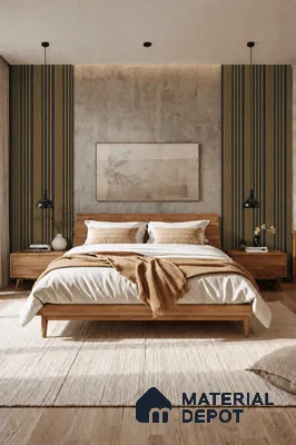 Spiced Walnut 10 ft x 0.89 ft (3060x270 mm) Unic Dual Tone Design Interior & Exterior Wall & Ceiling Panel - 15 mm | Suitable for Balcony, Facade & Open Area | Width is Subjected to 5% Variation