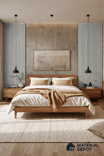 Armani Grey 10 ft x 0.89 ft (3060x270 mm) Stripes Design Interior & Exterior Wall & Ceiling Panel - 20 mm | Suitable for Balcony, Facade & Open Area | Width is Subjected to 5% Variation