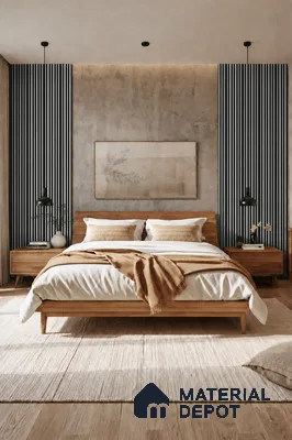 Armani Grey 10 ft x 0.89 ft (3060x270 mm) Stripes Dual Tone Design Interior & Exterior Wall & Ceiling Panel - 20 mm | Suitable for Balcony, Facade & Open Area | Width is Subjected to 5% Variation