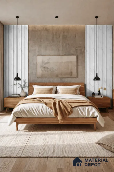 Royal Statuario 10 ft x 0.89 ft (3060x270 mm) Wave Design Interior & Exterior Wall & Ceiling Panel - 16 mm | Suitable for Balcony, Facade & Open Area | Width is Subjected to 5% Variation