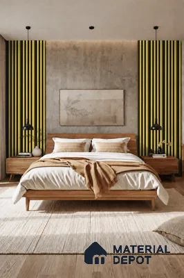 Oro 10 ft x 0.7 ft (3060x215 mm) Dome Dual Black Design Interior & Exterior Wall & Ceiling Panel - 20 mm | Suitable for Balcony, Facade & Open Area | Width is Subjected to 5% Variation
