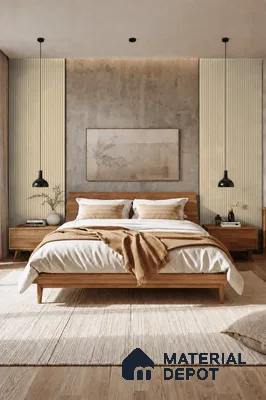 Linen Ivory 10 ft x 0.85 ft (3060x260 mm) Prism Design Interior & Exterior Wall & Ceiling Panel - 21 mm | Suitable for Balcony, Facade & Open Area | Width is Subjected to 5% Variation