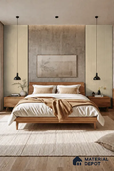 Linen Ivory 10 ft x 0.85 ft (3060x260 mm) Prism Design Interior & Exterior Wall & Ceiling Panel - 21 mm | Suitable for Balcony, Facade & Open Area | Width is Subjected to 5% Variation