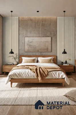 Linen Ivory 10 ft x 0.89 ft (3060x270 mm) Stripes Design Interior & Exterior Wall & Ceiling Panel - 20 mm | Suitable for Balcony, Facade & Open Area | Width is Subjected to 5% Variation