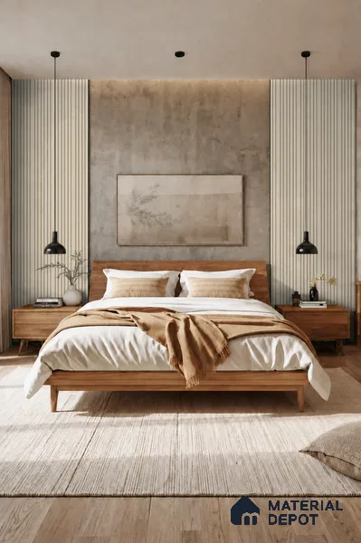 Linen Ivory 10 ft x 0.89 ft (3060x270 mm) Stripes Design Interior & Exterior Wall & Ceiling Panel - 20 mm | Suitable for Balcony, Facade & Open Area | Width is Subjected to 5% Variation