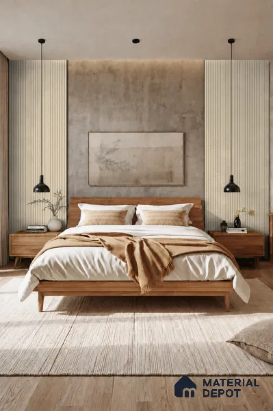 Linen Ivory 10 ft x 0.89 ft (3060x270 mm) Unic Design Interior & Exterior Wall & Ceiling Panel - 15 mm | Suitable for Balcony, Facade & Open Area | Width is Subjected to 5% Variation