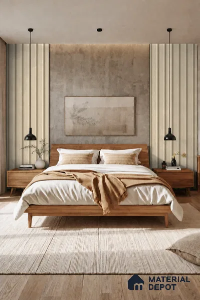 Linen Ivory 10 ft x 0.89 ft (3060x270 mm) Wave Design Interior & Exterior Wall & Ceiling Panel - 16 mm | Suitable for Balcony, Facade & Open Area | Width is Subjected to 5% Variation