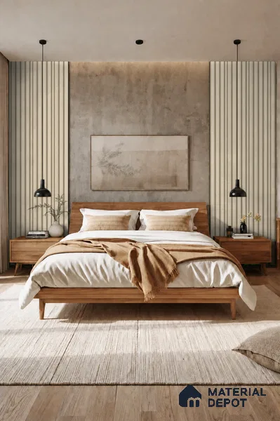 Linen Ivory 10 ft x 0.7 ft (3060x215 mm) Dome Design Interior & Exterior Wall & Ceiling Panel - 20 mm | Suitable for Balcony, Facade & Open Area | Width is Subjected to 5% Variation