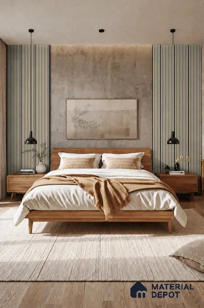 Linen Ivory 10 ft x 0.85 ft (3060x260 mm) Prism Dual Tone Design Interior & Exterior Wall & Ceiling Panel - 21 mm | Suitable for Balcony, Facade & Open Area | Width is Subjected to 5% Variation