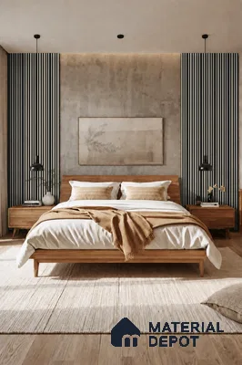 Linen Ivory 10 ft x 0.89 ft (3060x270 mm) Stripes Dual Tone Design Interior & Exterior Wall & Ceiling Panel - 20 mm | Suitable for Balcony, Facade & Open Area | Width is Subjected to 5% Variation