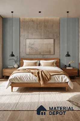 Linen Grey 10 ft x 0.89 ft (3060x270 mm) Unic Design Interior & Exterior Wall & Ceiling Panel - 15 mm | Suitable for Balcony, Facade & Open Area | Width is Subjected to 5% Variation
