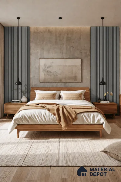 Linen Grey 10 ft x 0.89 ft (3060x270 mm) Unic Dual Tone Design Interior & Exterior Wall & Ceiling Panel - 15 mm | Suitable for Balcony, Facade & Open Area | Width is Subjected to 5% Variation