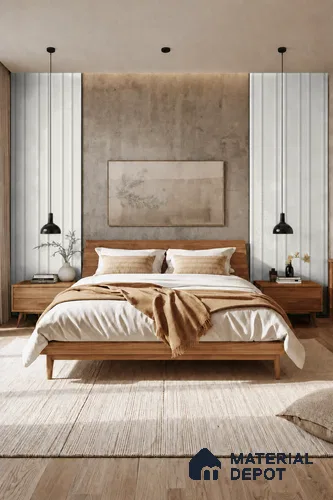 Snow White 10 ft x 0.89 ft (3060x270 mm) Wave Pastel Design Interior & Exterior Wall & Ceiling Panel - 16 mm | Suitable for Balcony, Facade & Open Area | Width is Subjected to 5% Variation