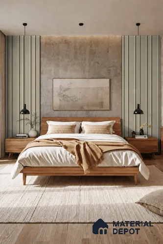 Mocha 10 ft x 0.89 ft (3060x270 mm) Wave Pastel Design Interior & Exterior Wall & Ceiling Panel - 16 mm | Suitable for Balcony, Facade & Open Area | Width is Subjected to 5% Variation