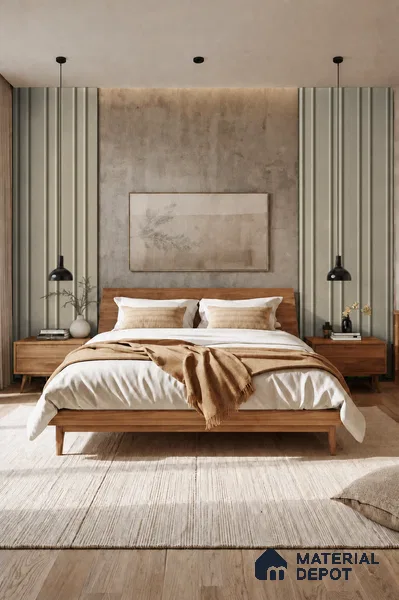 Mocha 10 ft x 0.89 ft (3060x270 mm) Wave Pastel Design Interior & Exterior Wall & Ceiling Panel - 16 mm | Suitable for Balcony, Facade & Open Area | Width is Subjected to 5% Variation