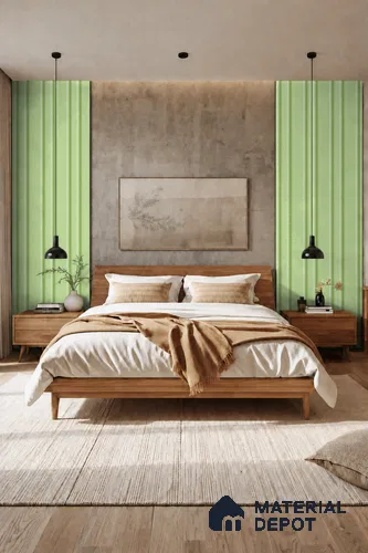 Mint Green 10 ft x 0.89 ft (3060x270 mm) Wave Pastel Design Interior & Exterior Wall & Ceiling Panel - 16 mm | Suitable for Balcony, Facade & Open Area | Width is Subjected to 5% Variation