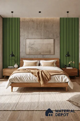 Forest Green 10 ft x 0.89 ft (3060x270 mm) Wave Pastel Design Interior & Exterior Wall & Ceiling Panel - 16 mm | Suitable for Balcony, Facade & Open Area | Width is Subjected to 5% Variation