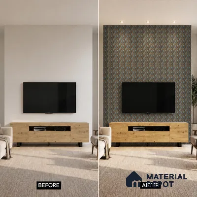 Multi Colour Metallic Louver PN 05309 8 ft x 4.8 inch Charcoal Panel - 12 mm | Suitable for Feature Wall, TV Unit & Living Room | Width is Subjected to 5% Variation