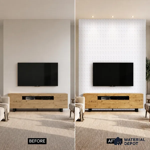 Dove Grey Marble Look PN 00524 9.5 ft x 4.8 inch Charcoal Panel - 12 mm | Suitable for Feature Wall, TV Unit & Living Room | Width is Subjected to 5% Variation