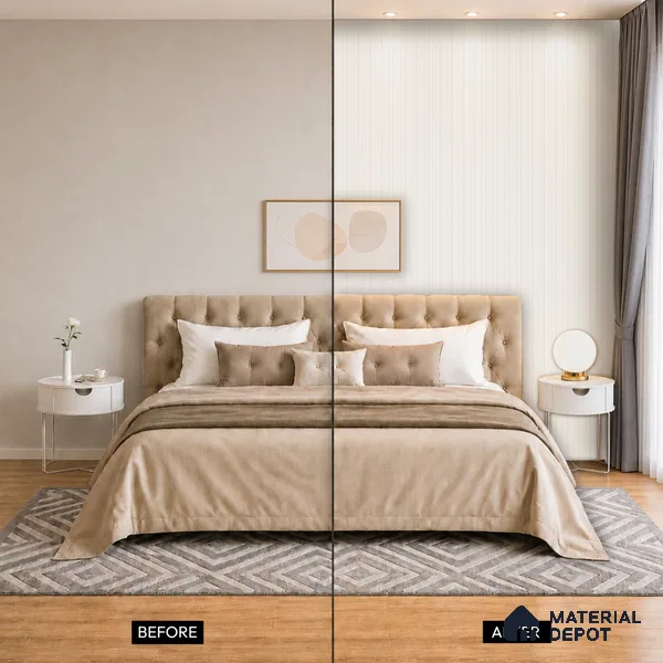 Dove Grey Plain Colour Look PN 00644 8 ft x 4.8 inch Charcoal Panel - 11 mm | Suitable for Feature Wall, TV Unit & Living Room | Width is Subjected to 5% Variation