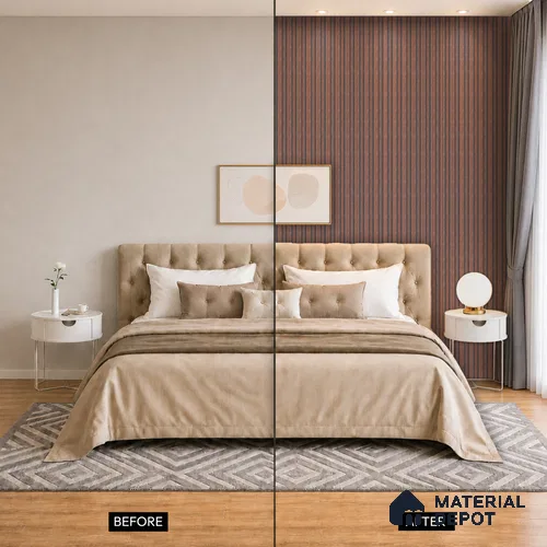 Wooden Look PN 00646 8 ft x 4.8 inch Charcoal Panel - 11 mm | Suitable for Feature Wall, TV Unit & Living Room | Width is Subjected to 5% Variation