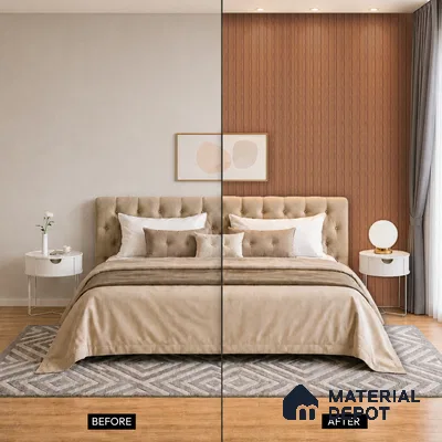 Wooden Look PN 00648 8 ft x 4.8 inch Charcoal Panel - 11 mm | Suitable for Feature Wall, TV Unit & Living Room | Width is Subjected to 5% Variation