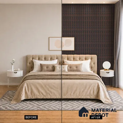 Wooden Look PN 00649 8 ft x 4.8 inch Charcoal Panel - 11 mm | Suitable for Feature Wall, TV Unit & Living Room | Width is Subjected to 5% Variation