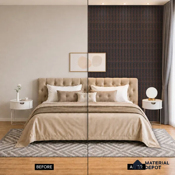Wooden Look PN 00649 8 ft x 4.8 inch Charcoal Panel - 11 mm | Suitable for Feature Wall, TV Unit & Living Room | Width is Subjected to 5% Variation