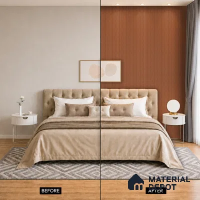 Wooden Look PN 00650 8 ft x 4.8 inch Charcoal Panel - 11 mm | Suitable for Feature Wall, TV Unit & Living Room | Width is Subjected to 5% Variation