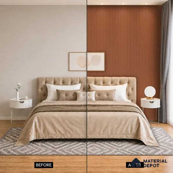 Wooden Look PN 00650 8 ft x 4.8 inch Charcoal Panel - 11 mm | Suitable for Feature Wall, TV Unit & Living Room | Width is Subjected to 5% Variation