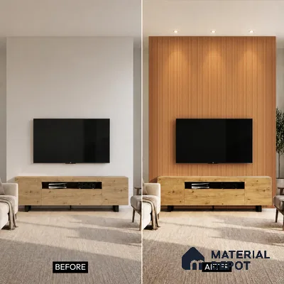Wooden Look PN 03399 9.5 ft x 4.8 inch Charcoal Panel - 11 mm | Suitable for Feature Wall, TV Unit & Living Room | Width is Subjected to 5% Variation