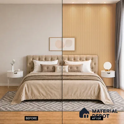 Wooden Look PN 03422 8 ft x 4.8 inch Charcoal Panel - 11 mm | Suitable for Feature Wall, TV Unit & Living Room | Width is Subjected to 5% Variation