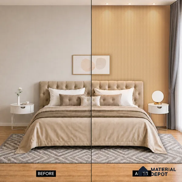 Wooden Look PN 03422 8 ft x 4.8 inch Charcoal Panel - 11 mm | Suitable for Feature Wall, TV Unit & Living Room | Width is Subjected to 5% Variation