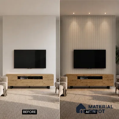 Mocha Brown Plain Colour Look PN 03545 9.5 ft x 4.7 inch Charcoal Panel - 12 mm | Suitable for Feature Wall, TV Unit & Living Room | Width is Subjected to 5% Variation