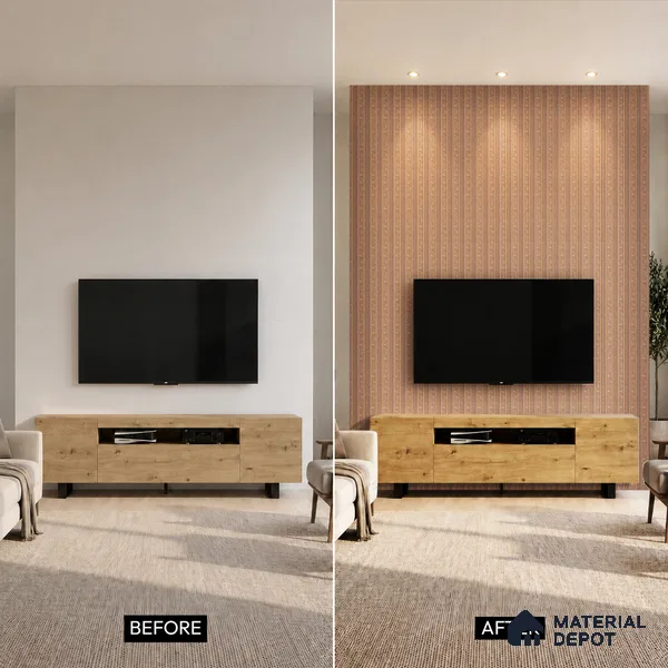 Mocha Brown Luxury Look PN 03560 9.5 ft x 4.8 inch Charcoal Panel - 11 mm | Suitable for Feature Wall, TV Unit & Living Room | Width is Subjected to 5% Variation