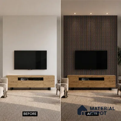 Onyx Black Marble Look PN 05539 9.5 ft x 6 inch Charcoal Panel - 7 mm | Suitable for Feature Wall, TV Unit & Living Room | Width is Subjected to 5% Variation