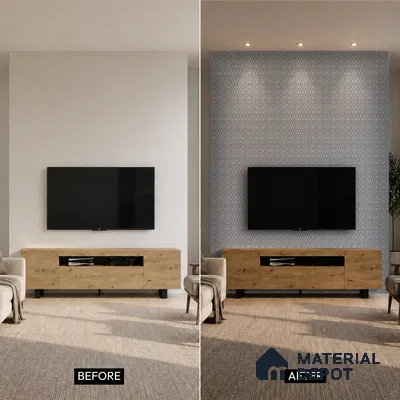 Cloud Grey Metallic Look PN 06073 9.5 ft x 4.7 inch Charcoal Panel - 7 mm | Suitable for Feature Wall, TV Unit & Living Room | Width is Subjected to 5% Variation
