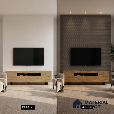 Cappucino Brown Metallic Look PN 06074 9.5 ft x 4.7 inch Charcoal Panel - 7 mm | Suitable for Feature Wall, TV Unit & Living Room | Width is Subjected to 5% Variation