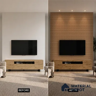 Teak Brown Metallic Look PN 06075 9.5 ft x 4.7 inch Charcoal Panel - 7 mm | Suitable for Feature Wall, TV Unit & Living Room | Width is Subjected to 5% Variation