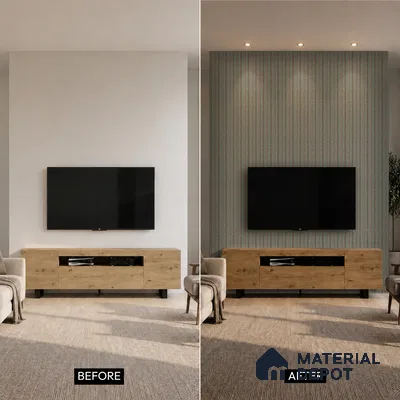 Steel Grey Luxury Look PN 06076 9.5 ft x 4.6 inch Charcoal Panel - 8 mm | Suitable for Feature Wall, TV Unit & Living Room | Width is Subjected to 5% Variation