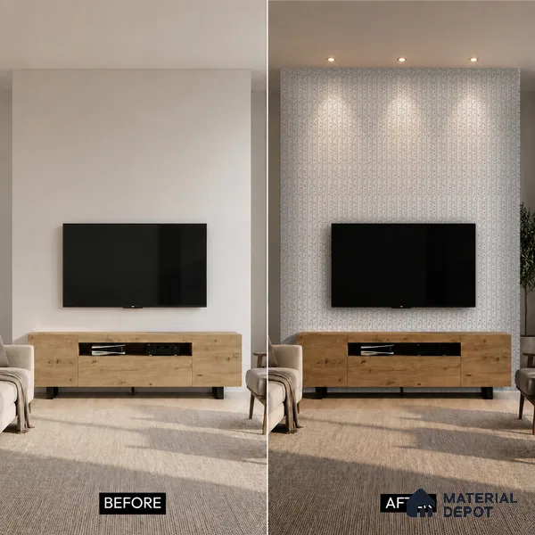Dove Grey Luxury Look PN 06079 9.5 ft x 4.6 inch Charcoal Panel - 8 mm | Suitable for Feature Wall, TV Unit & Living Room | Width is Subjected to 5% Variation