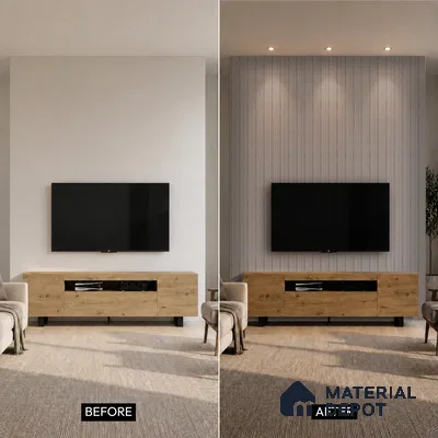 Cloud Grey Luxury Look PN 06081 9.5 ft x 4.6 inch Charcoal Panel - 8 mm | Suitable for Feature Wall, TV Unit & Living Room | Width is Subjected to 5% Variation