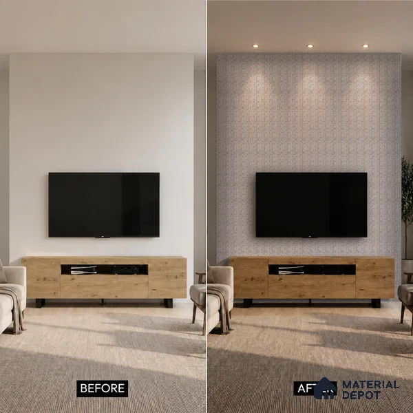 Light Grey Luxury Look PN 06082 9.5 ft x 4.6 inch Charcoal Panel - 8 mm | Suitable for Feature Wall, TV Unit & Living Room | Width is Subjected to 5% Variation