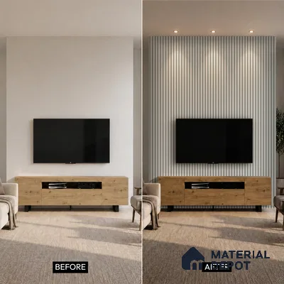 Dove Grey Luxury Look PN 06083 9.5 ft x 4.6 inch Charcoal Panel - 8 mm | Suitable for Feature Wall, TV Unit & Living Room | Width is Subjected to 5% Variation