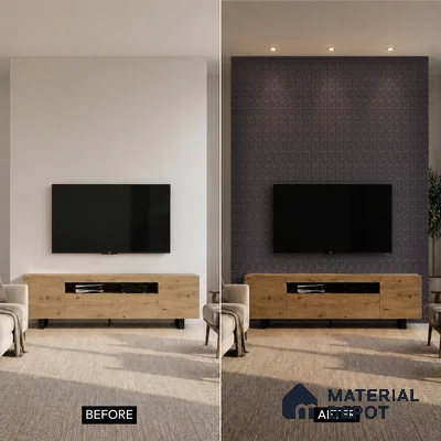 Graphite Grey Marble Look PN 06085 9.5 ft x 4.6 inch Charcoal Panel - 8 mm | Suitable for Feature Wall, TV Unit & Living Room | Width is Subjected to 5% Variation