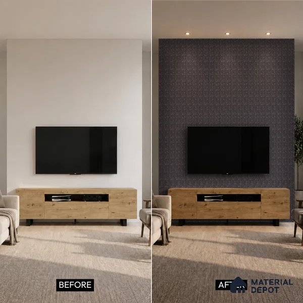 Graphite Grey Marble Look PN 06085 9.5 ft x 4.6 inch Charcoal Panel - 8 mm | Suitable for Feature Wall, TV Unit & Living Room | Width is Subjected to 5% Variation