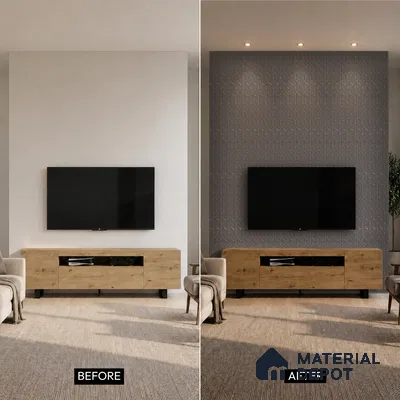 Mid Grey Marble Look PN 06087 9.5 ft x 4.6 inch Charcoal Panel - 8 mm | Suitable for Feature Wall, TV Unit & Living Room | Width is Subjected to 5% Variation
