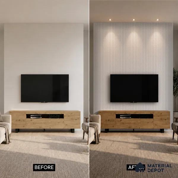 Dove Grey Stone Look PN 06089 9.5 ft x 4.6 inch Charcoal Panel - 8 mm | Suitable for Feature Wall, TV Unit & Living Room | Width is Subjected to 5% Variation